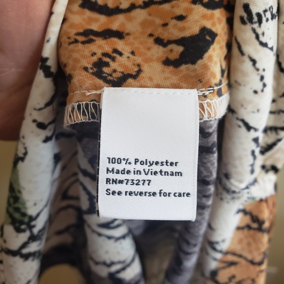 Nine West Snake Print Knot-Front Button-Up Shirt Dress - Picture 9 of 12